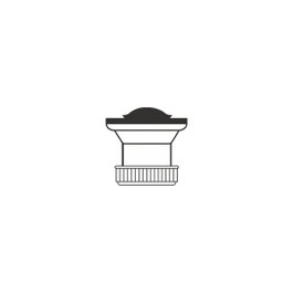 Mirtak Válvula de lavabo ø70mm sin cadena con tapón de plástico PVC 1'' - 1/2''