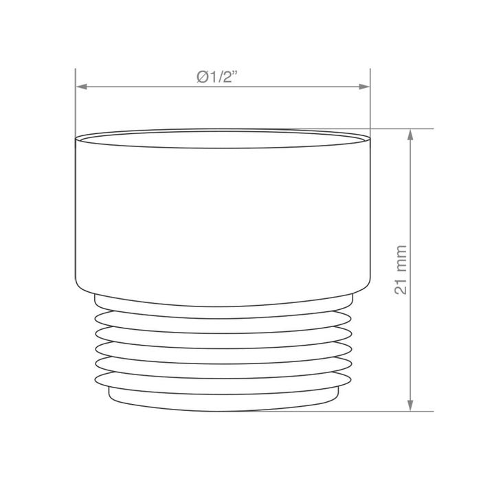 Edm Reductor Economizador Caudal Agua para Bañera Cromado Macho 28/100