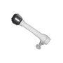 Metaltex Atomizador para grifo sin rosca, cromado/blanco, Ø21 mm interior x 150 mm, con abrazadera, 2 funciones (chorro-ducha)