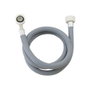 EDM Manguera de entrada de agua para lavadora 1.5m, PVC Gris, tuercas 3/4"-3/4", presión nominal 10 bar (máx. 40 bar)