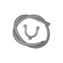 Edm Manguera de salida de desagüe de lavadora 2,0 m Gris