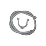Edm Manguera de salida de desagüe de lavadora 2,0 m Gris
