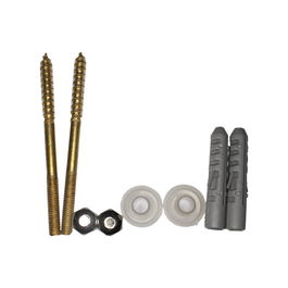 Edm Juego de Tornillos para WC de Latón Cromado 5 x 75 mm Acero Inoxidable