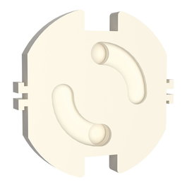 Edm Tapa de enchufe giratorios base T/TL Universal Polipropileno Blister 10 uds Blanco