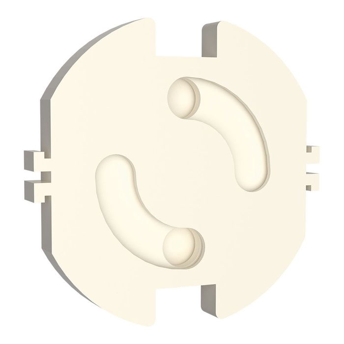 Edm Tapa de enchufe giratorios base T/TL Universal Polipropileno Blister 10 uds Blanco Edm Tapa de enchufe giratorios base T/TL Universal Polipropileno Blister 10 uds Blanco