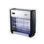 EDM Mata Insectos Profesional Eléctrico con Luz Actínica, 2 Tubos de 6W, Área de Cobertura 30 m², Color Cromo/Negro, 220-240V, Dimensiones 25.5 x 9 x 26 cm