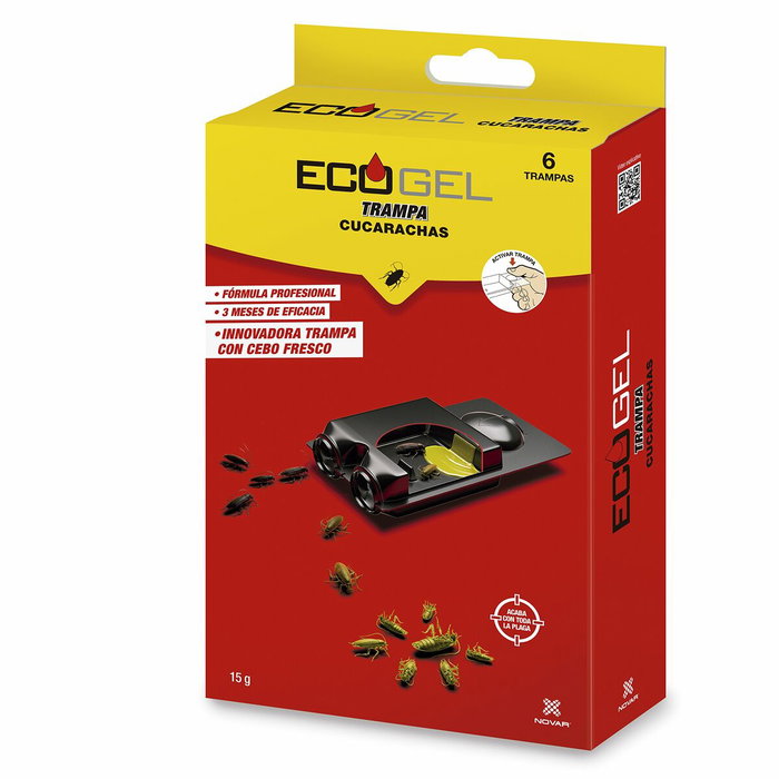 Novar Ecogel Trampa para Cucarachas 15g (Caja de 6 Unidades)