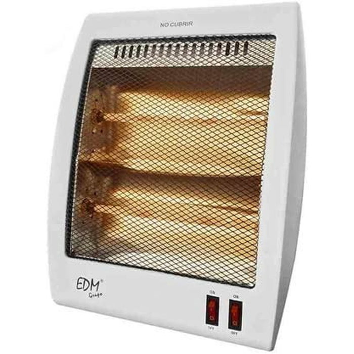 Edm Estufa de cuarzo con sistema anti-vuelco 400/800 W Blanco