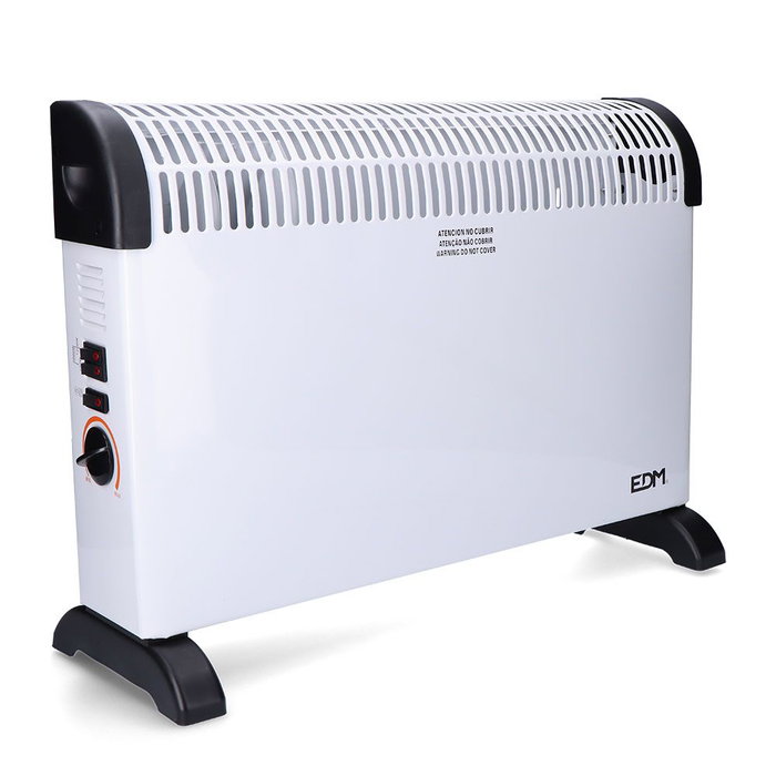 Edm Convector de aire Turbo 2000W con termostato regulable y turbo Edm Convector de aire Turbo 2000W con termostato regulable y turbo