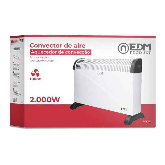 Edm Convector de aire modelo Turbo 2000 W Blanco