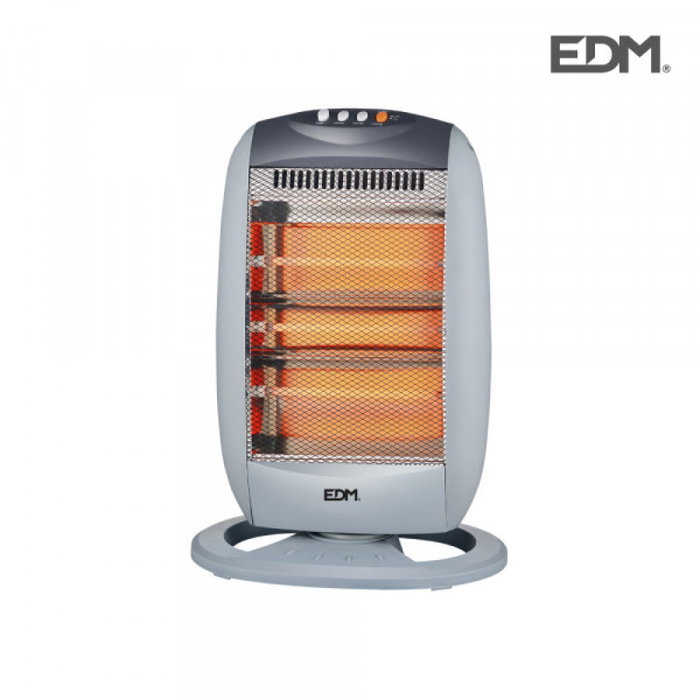 Estufa de Cuarzo Oscilante 400/800/1200W con Seguridad Anti Vuelco Modelo Estilo E3-07136 Estufa de Cuarzo Oscilante 400/800/1200W con Seguridad Anti Vuelco Modelo Estilo E3-07136