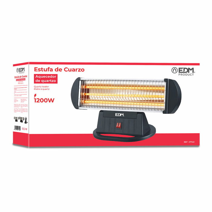 Edm Estufa de cuarzo de 3 barras 400 / 800 / 1200 w