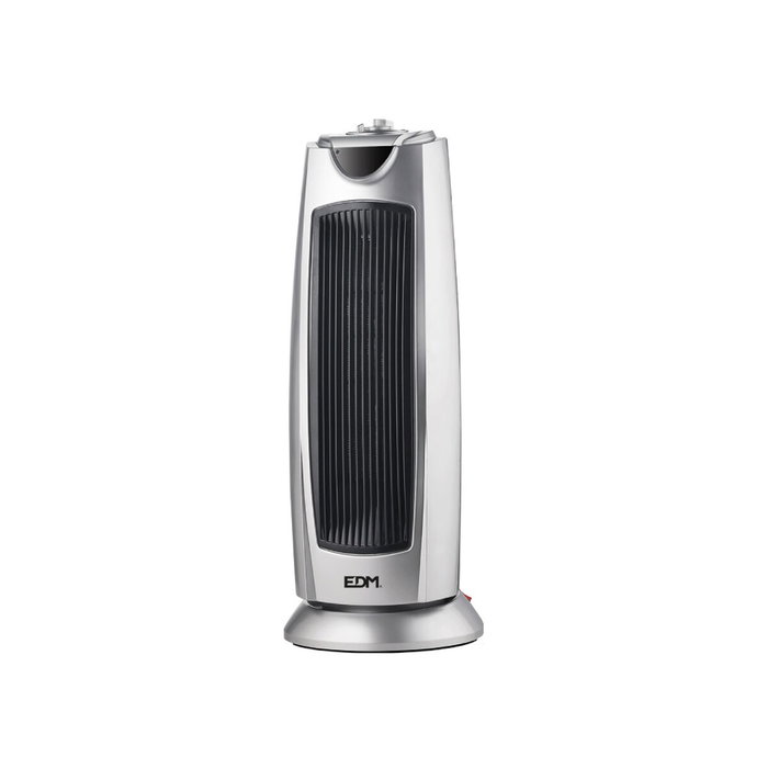Edm Calefactor de torre cerámico oscilante Sylver 1000 - 2000 W Gris Edm Calefactor de torre cerámico oscilante Sylver 1000 - 2000 W Gris