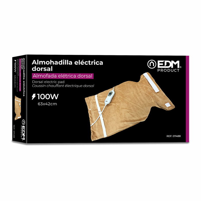 Edm Almohadilla eléctrica para dorsal 100 W (63 x 42 cm)
