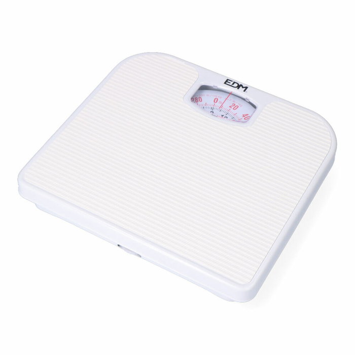 Edm Báscula de baño mecánica, 130 kg, Blanco