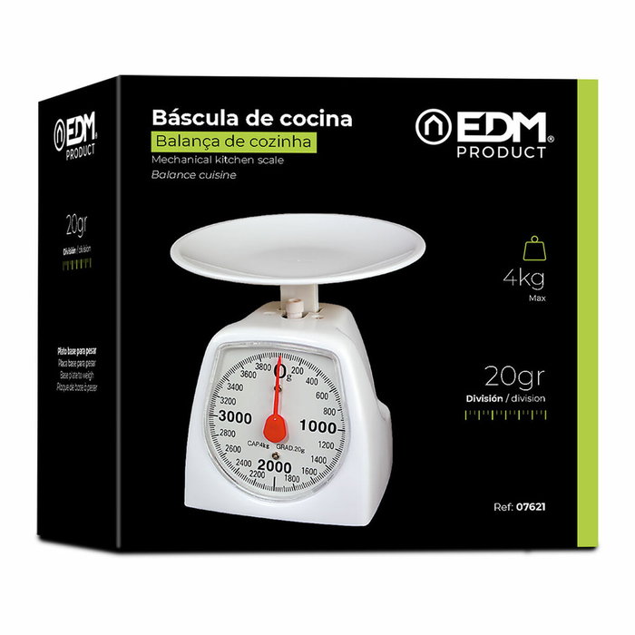 Edm Báscula analógica de cocina máx. 4 kg Edm Báscula analógica de cocina máx. 4 kg