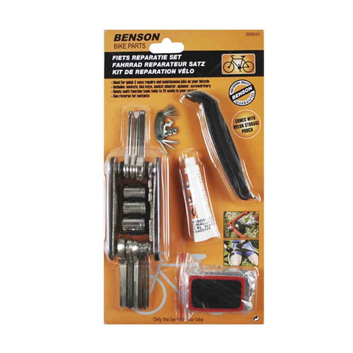 Benson Kit de Reparación de Bicicletas Multiusos para Ciclismo y Mantenimiento