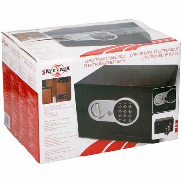 Safe Alarm Caja fuerte electrónica reforzada 31 x 20 x 20 cm, Negra