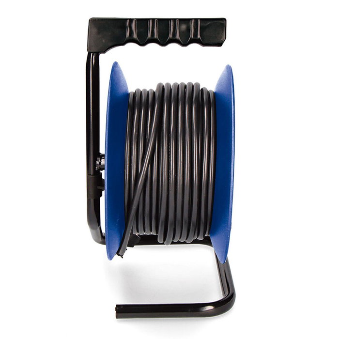 Edm Enrollacables 25 m 4 tomas Schuko con protector térmico Edm Enrollacables 25 m 4 tomas Schuko con protector térmico