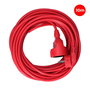Edm Prolongador 1 Toma Schuko 16A 250V 10m Cable H05VV-F 3G1,5mm² Rojo