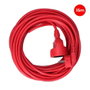 Edm Prolongador con 1 toma Schuko 2p+t 16A 250V 15m Cable H05VV-F 3G1,5mm² Rojo