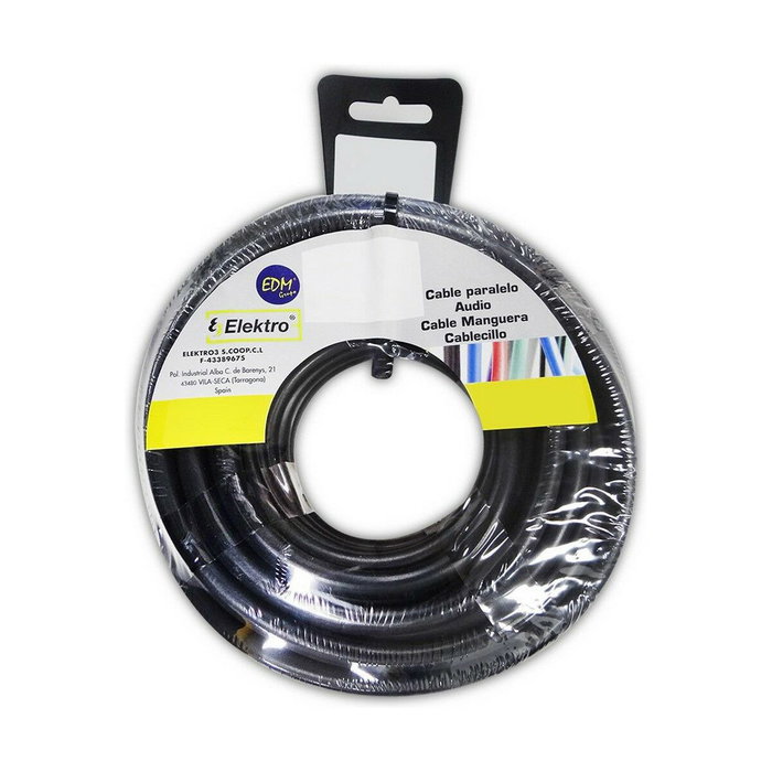Edm Carrete manguera plana 2 x 1,50 mm² negra, 5 m