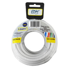 E3 Carrete Manguera Plana 3x1,5mm Blanca 25M Audio [E3-28099]