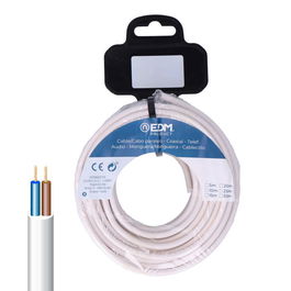 Edm Carrete Manguera Tubular H05VV-F 2 x 2,50 mm² Blanca, 25 m