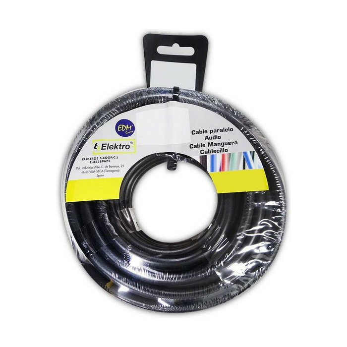 Edm Carrete manguera tubular VV-K06/1KV 2 x 1,50 mm² negra 10 m