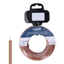 Edm Carrete Cablecillo Reforzado H07Z1-K 1,50 mm² Marrón, 15 m