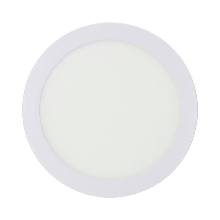 Edm Downlight LED Redondo para Instalación en Superficie, Blanco, 20 W (1500 lm), Luz Día 4000 K, Ángulo 160°, IP20, Ø 22 x 3 cm