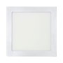 Edm Downlight LED Superficie Cuadrado Blanco 20W 1500lm 4000K Luz Día 22x22x3cm