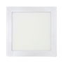 Edm Downlight LED Superficie Cuadrado Cromado 20W 1500lm 4000K Luz Día 22x22x3.5cm