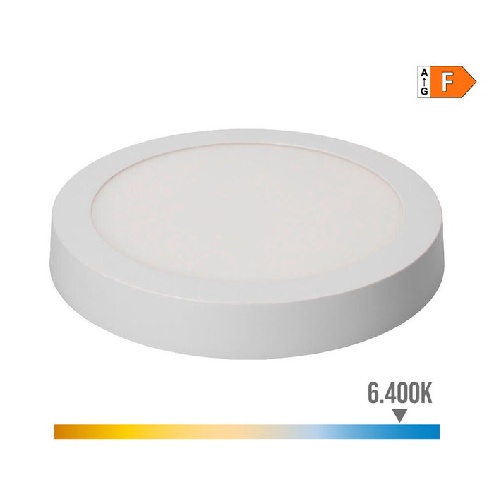 Edm Downlight LED de superficie redondo blanco 20 W 1500 lm 6400 K Edm Downlight LED de superficie redondo blanco 20 W 1500 lm 6400 K