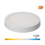 Edm - Downlight LED de superficie redondo blanco 20W 1500lm 6400K luz fría IP20, Ø22x3.5cm, 220-240V