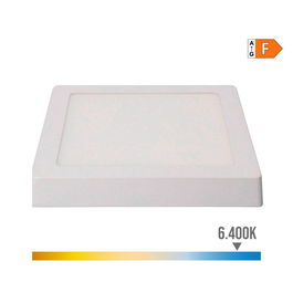 Edm Downlight Led Superficie Cuadrado Blanco 20W 1500lm 6400K Luz Fría 22x22x3.5cm