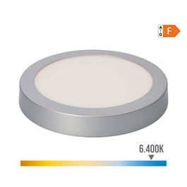Edm Downlight led superficie redondo cromado 20w 1500lm 6400k luz fría Ø 22x3 cm