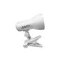 Edm Galaxy Foco con Pinza Sobremesa, Casquillo E27 60W Máx., Color Blanco, Diámetro 8 x 13,5 x 19 cm, Abatible 180°, Pinza Apertura 8 cm, Cable 130 cm, 220-240V