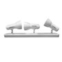 EDM Foco Galaxy - Lámpara de Techo/Pared 3 Brazos Abatibles, Casquillo E27, 60W Máx., Color Blanco, 57 x 8 x 13.7 cm
