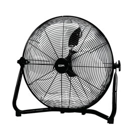 EDM Ventilador Industrial de Suelo Negro, 120W, Aspas Ø50x58 cm, Caudal 6660 m³/h, 3 Velocidades