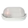 Aplique de aluminio ip54 oval. color blanco 1xe27 100w 15,5x28x12,1cm modelo cambrils edm