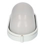 Aplique de aluminio ip54 oval. color blanco 1xe27 100w 15,5x28x12,1cm modelo cambrils edm