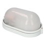 Aplique de aluminio ip54 oval. color blanco 1xe27 100w 15,5x28x12,1cm modelo cambrils edm