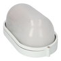 Aplique de aluminio ip54 oval. color blanco 1xe27 100w 15,5x28x12,1cm modelo cambrils edm
