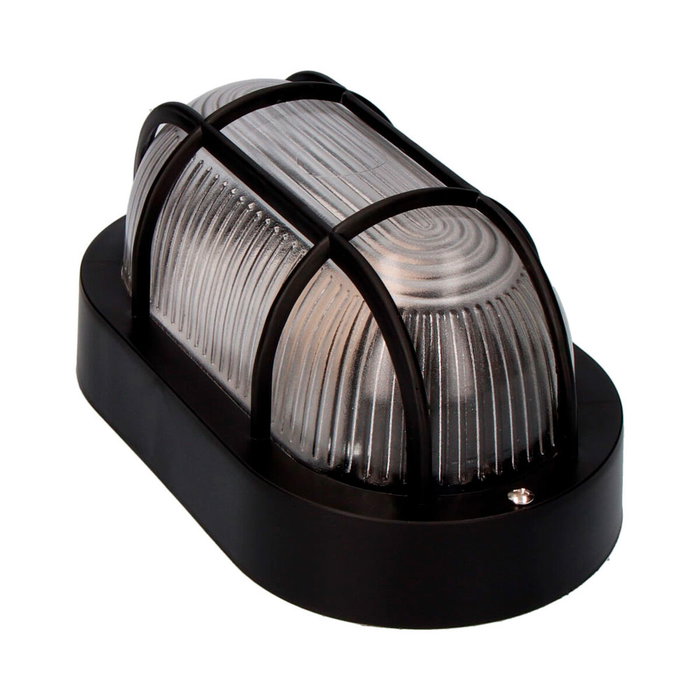 Edm Aplique oval modelo Tarragona negro E27