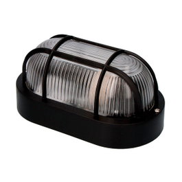 Edm Aplique oval modelo Tarragona negro E27