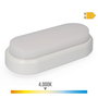 Edm Aplique Led Oval 18W 1950lm 4000K Luz Día IP54 23 x 10,5 x 5,7 cm