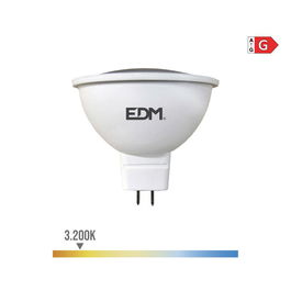 EDM Bombilla LED Dicroica MR16 GU5.3 5W Equivalente a 38W, 450 Lumenes, Luz Cálida 3200K, 12V, Ø5x5 cm, Clase Energética G