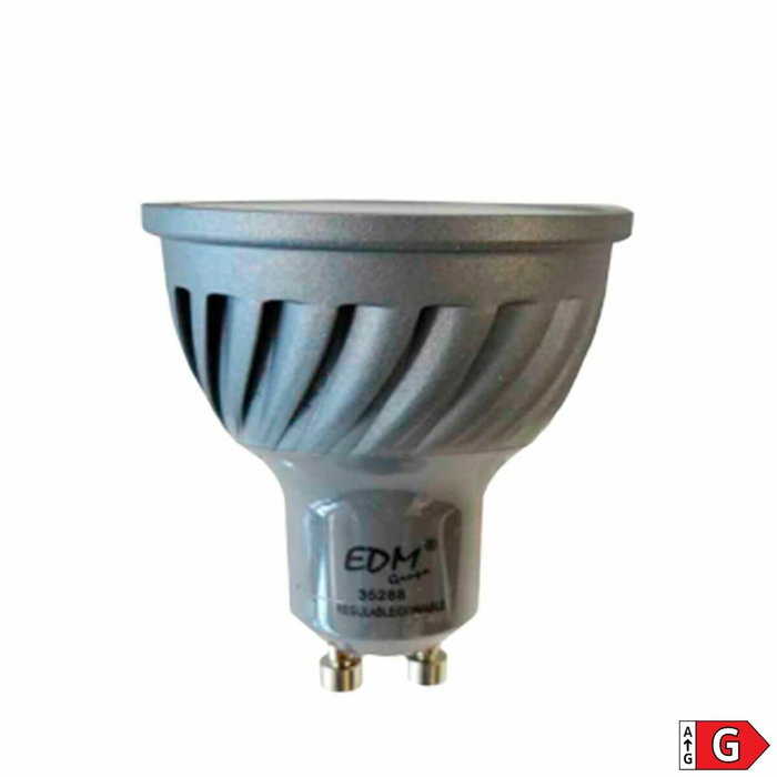 Edm Bombilla Dicroica LED Regulable GU10 6W Luz Cálida