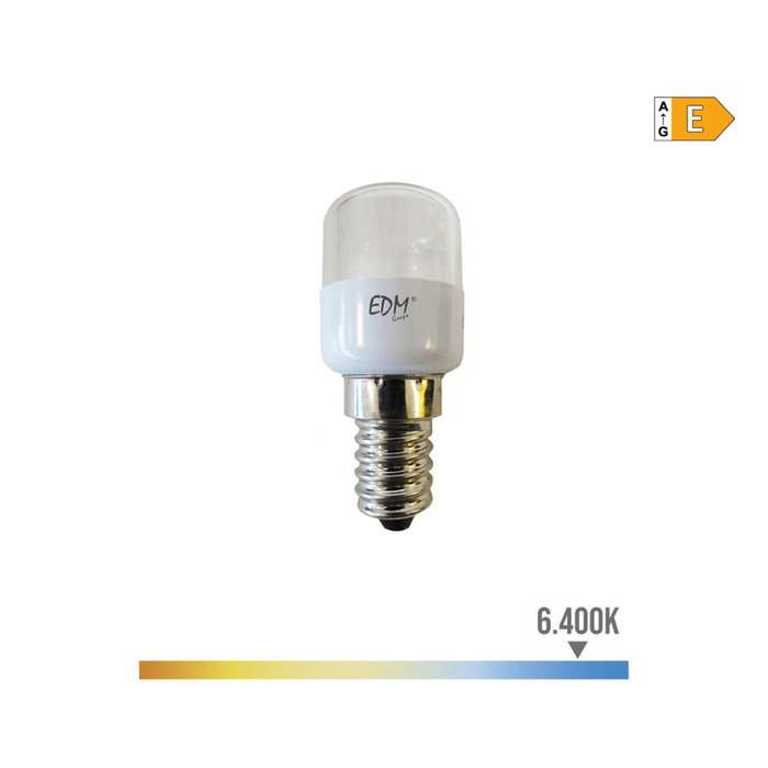 Edm Bombilla tubular LED para frigorífico E14 luz fría 6400 K Edm Bombilla tubular LED para frigorífico E14 luz fría 6400 K